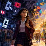 Lead characters from Netflix's Final Project navigating online conflict and teenage social pressures in a suspense-filled school environment.