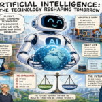 Artificial intelligence network connecting people, businesses, science, education and digital infrastructure to illustrate AI's expanding role in society