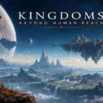 Robotic explorers and a human spacecraft reaching toward distant worlds beyond Earth