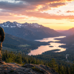 Wild animals moving through a connected natural landscape representing biodiversity, habitat and life in the wild