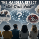 Conceptual illustration of multiple people remembering the same event differently, representing the Mandela Effect and collective false memory
