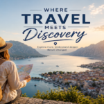 Traveller overlooking a scenic destination while exploring the connection between travel, culture and personal discovery.