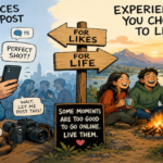 People enjoying a phone-free social experience together without photographing or posting the moment online