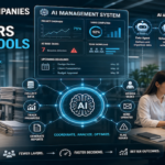 Business team working with AI-powered dashboards as digital agents automate workflow coordination and management tasks.
