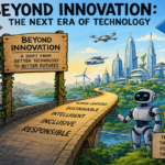 Conceptual illustration showing AI, robotics, quantum computing, energy infrastructure and advanced technology converging into an interconnected future system