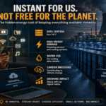 Data center servers and storage infrastructure powering always-available cloud and AI services