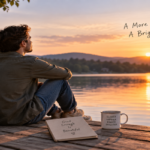 Person enjoying a quiet ordinary evening at home, representing the growing appeal of simple living and life beyond status and social comparison