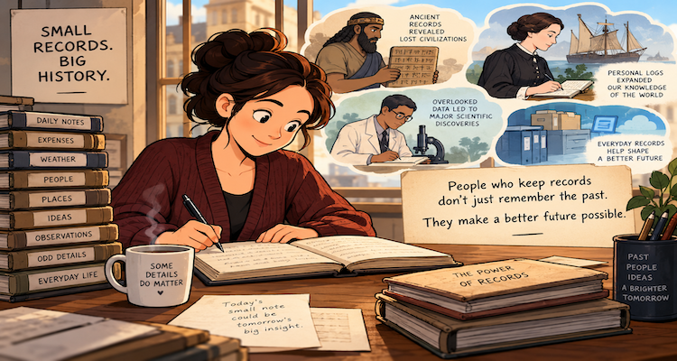 Ancient everyday documents including Roman writing tablets, personal letters and historical records preserved in an archive
