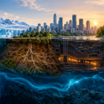 Satellite view illustrating invisible changes beneath Earth's familiar landscapes, including groundwater loss, land subsidence, ocean chemistry and permafrost thaw