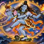 Shiva Nataraja holding a damru, symbolizing cosmic sound and creation within the Hindu tradition