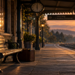 Empty railway platform at dusk illustrating the psychology of places that seem to be waiting for someone