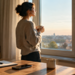 A person reflecting beside a sunlit window, representing how everyday decisions quietly shape their future.